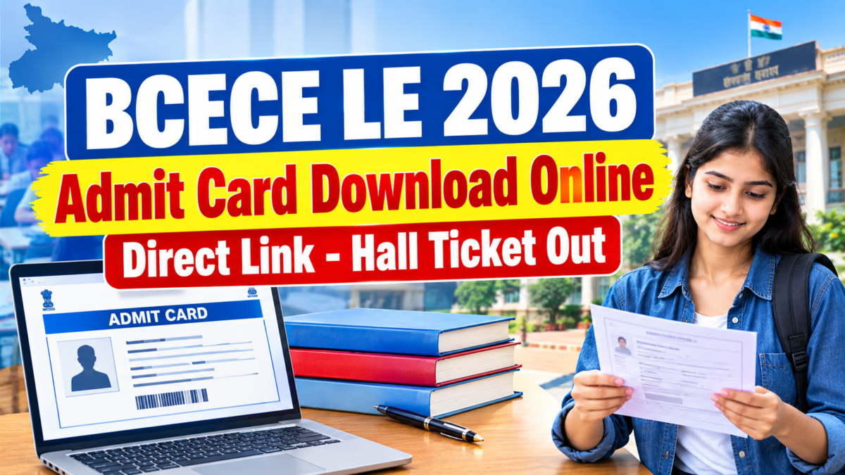 BCECE LE 2026 Admit Card Download Online Direct Link – Hall Ticket Out