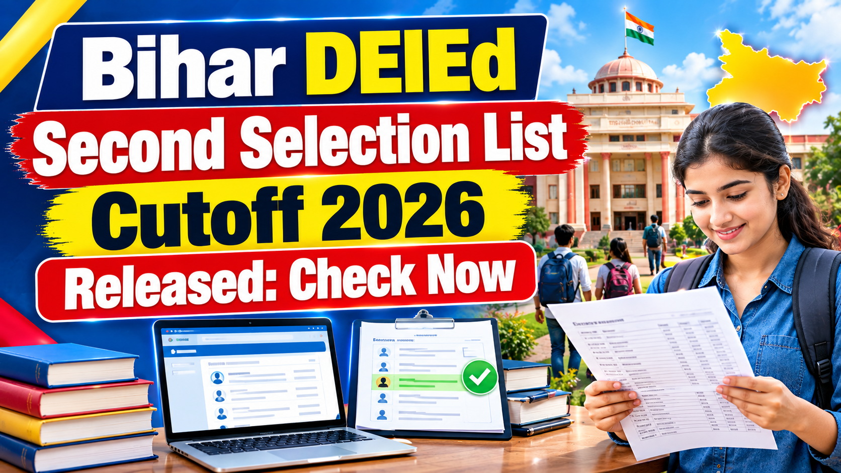 Bihar DElEd Second Selection List Cutoff 2026 Released: Check Now
