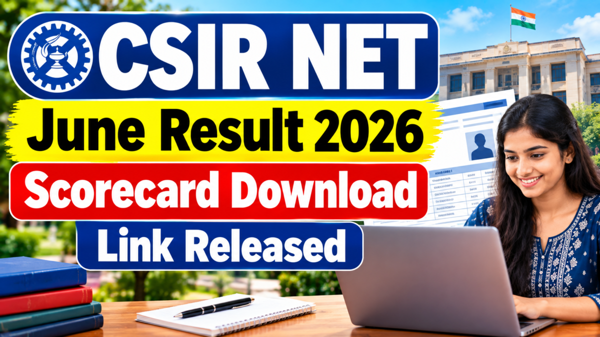 CSIR NET June Result 2026 Scorecard Download Link Released