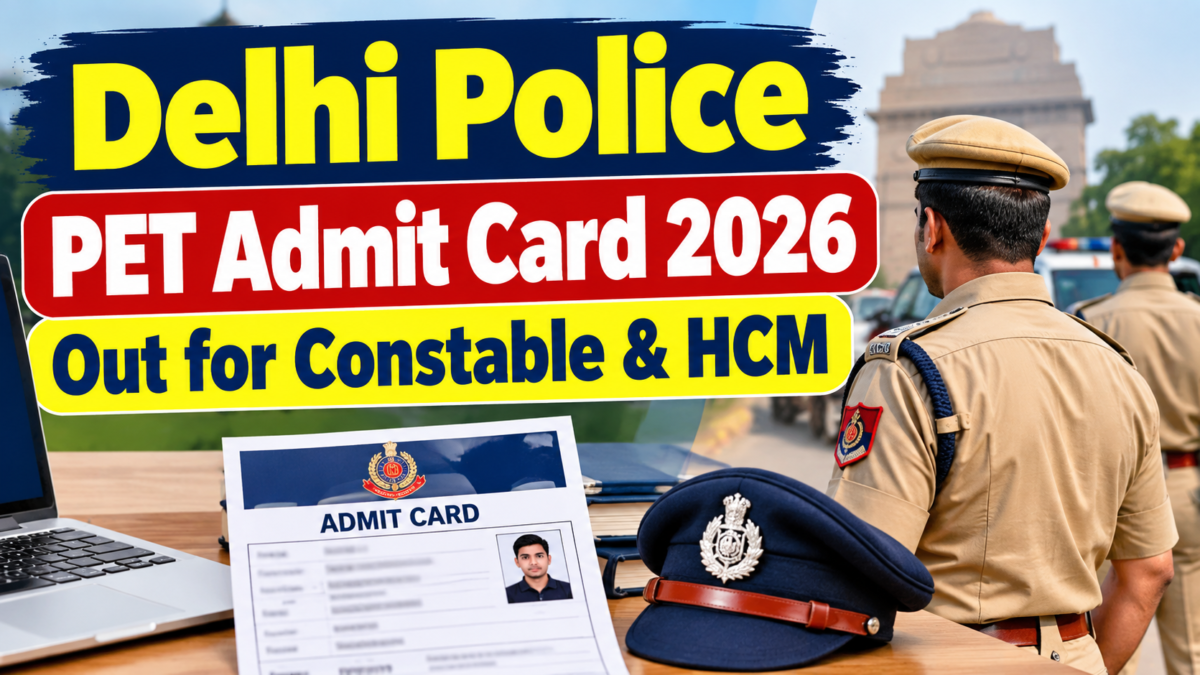 Delhi Police PET Admit Card 2026 Out for Constable & HCM