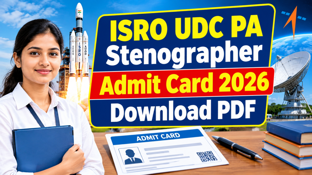 ISRO UDC PA Stenographer Admit Card 2026 Download PDF