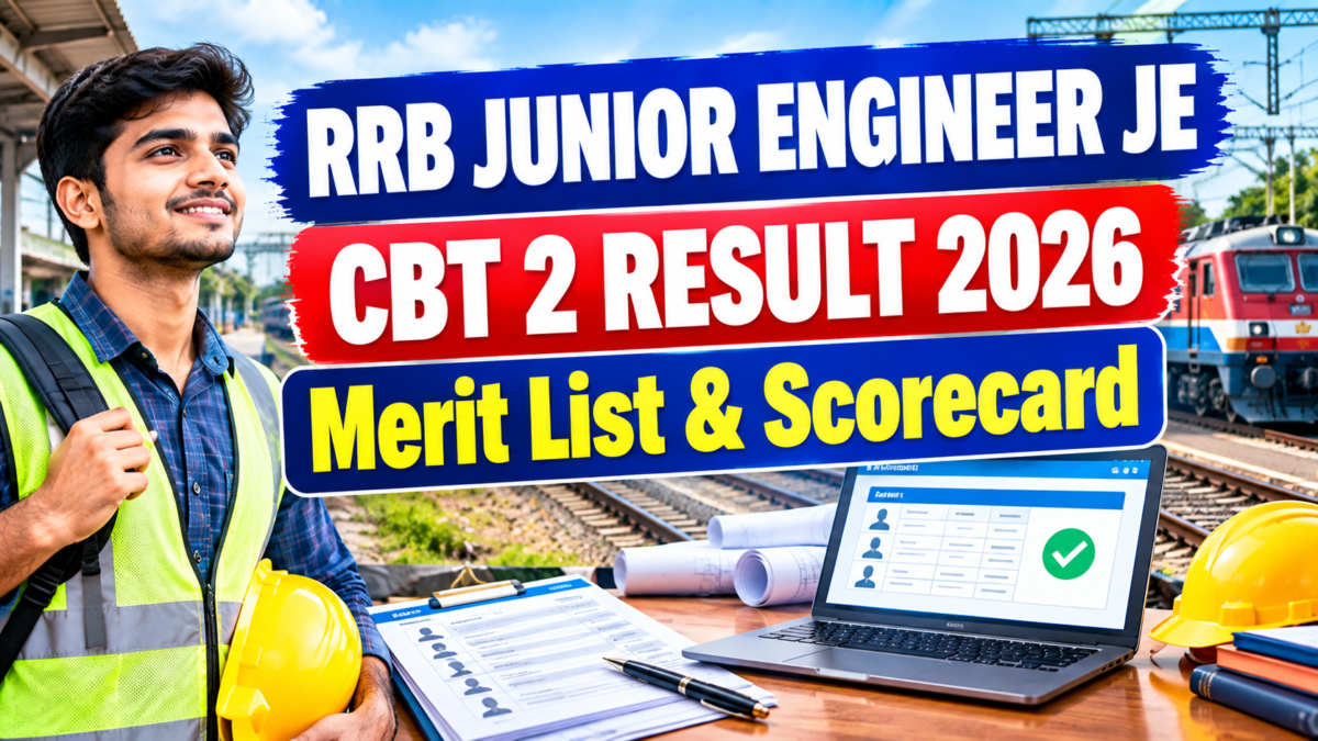 RRB Junior Engineer JE CBT 2 Result 2026 Merit List & Scorecard