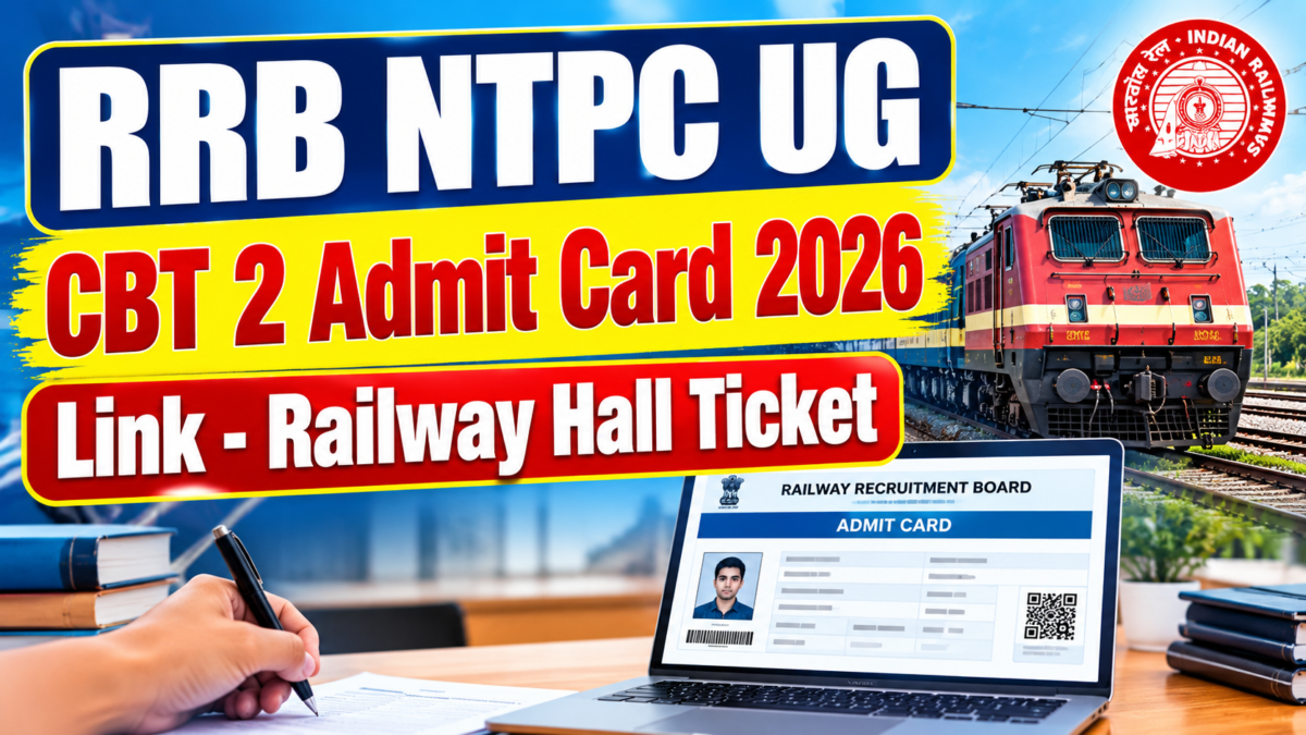 RRB NTPC UG CBT 2 Admit Card 2026 Link – Railway Hall Ticket