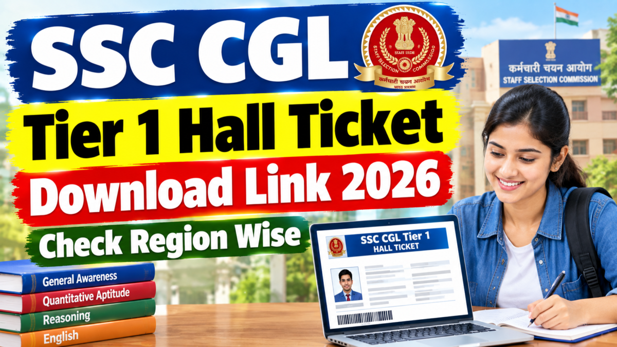 SSC CGL Tier 1 Hall Ticket Download Link 2026 – Check Region Wise