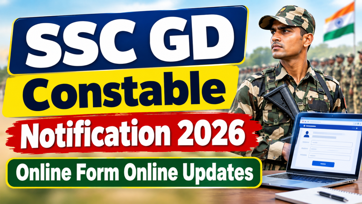 SSC GD Constable Notification 2026 Online Form Online Updates