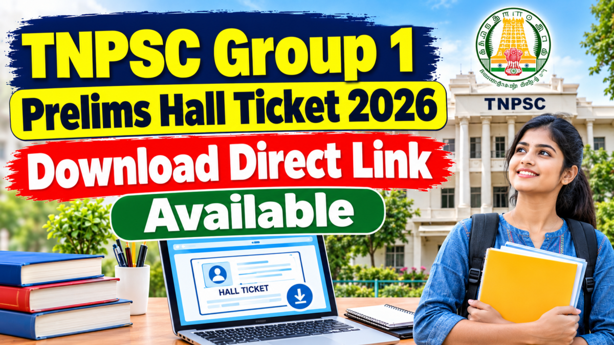 TNPSC Group 1 Prelims Hall Ticket 2026 Download Direct Link Available