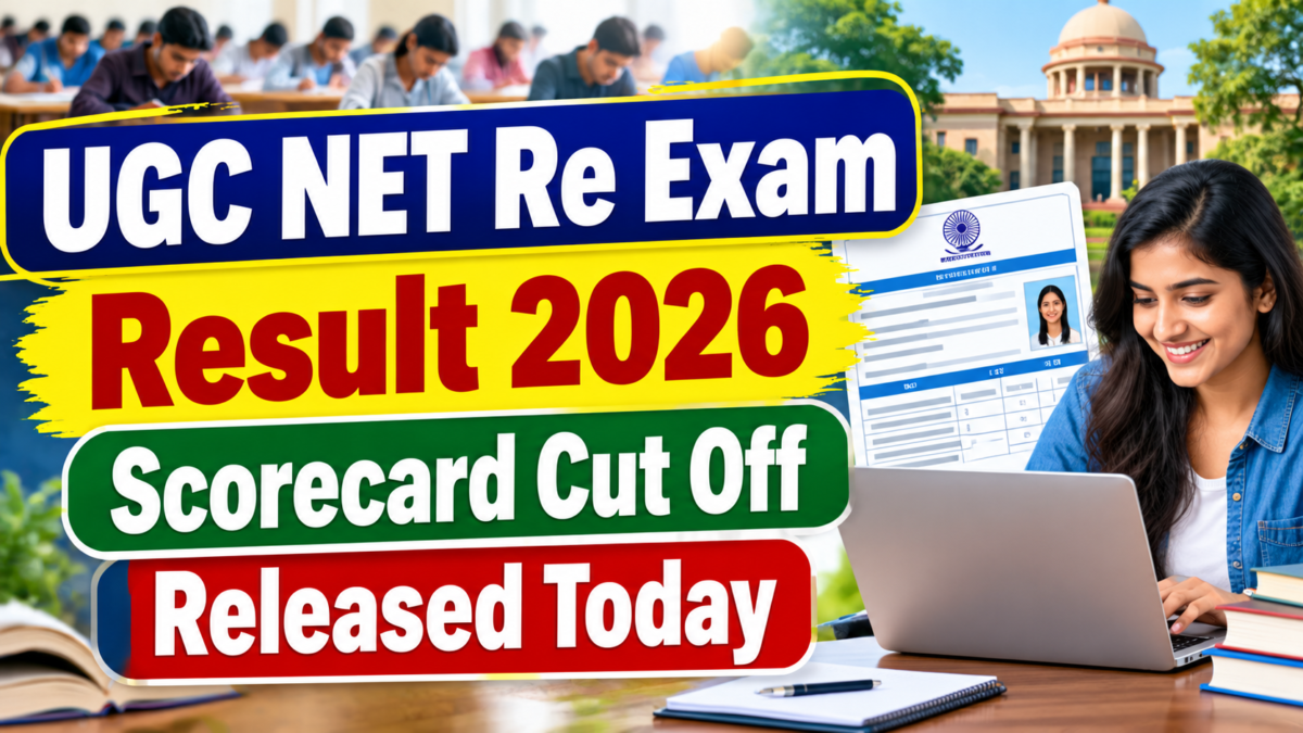 UGC NET Re Exam Result 2026 Scorecard Cut Off Released Today