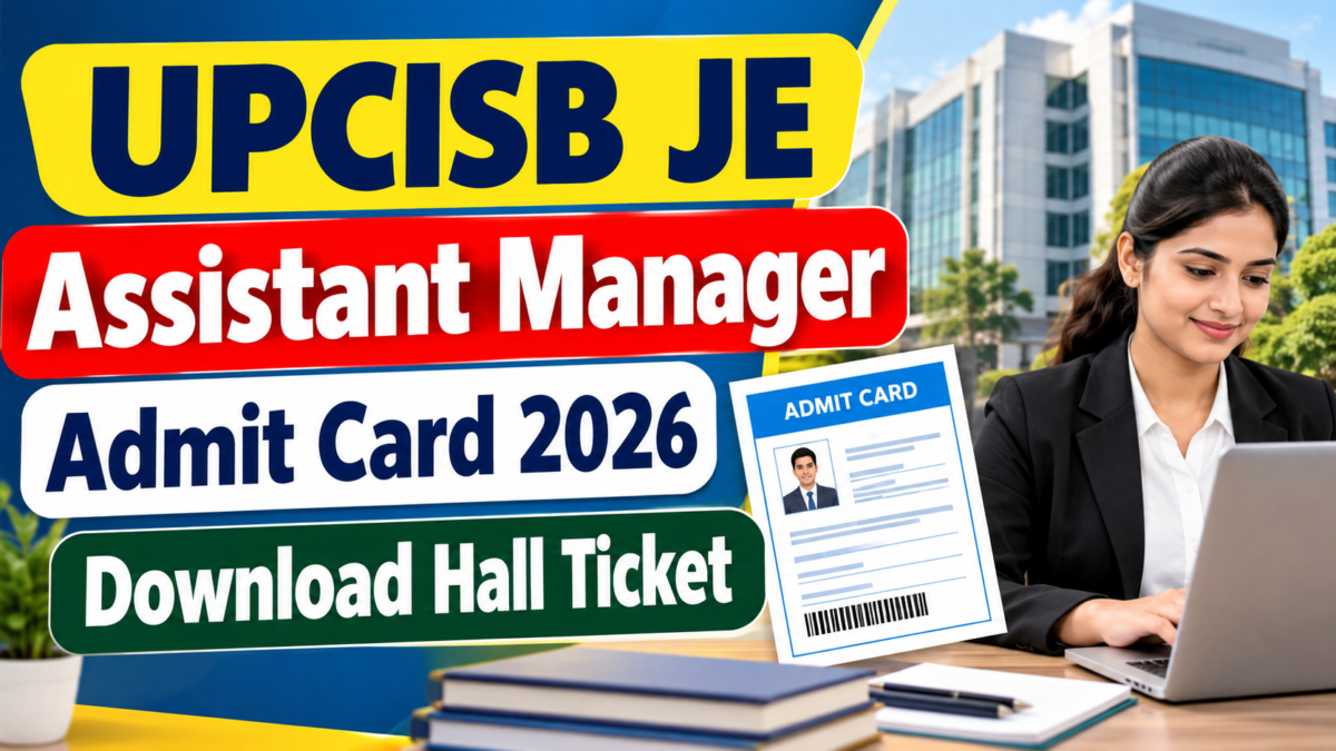UPCISB JE Assistant Manager Admit Card 2026 Download Hall Ticket