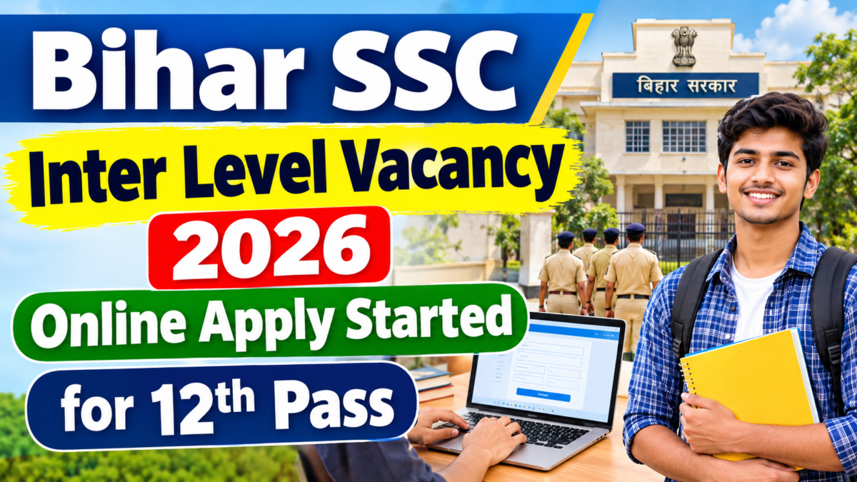 Bihar SSC Inter Level Vacancy 2026 Online Apply Started for 12th Pass