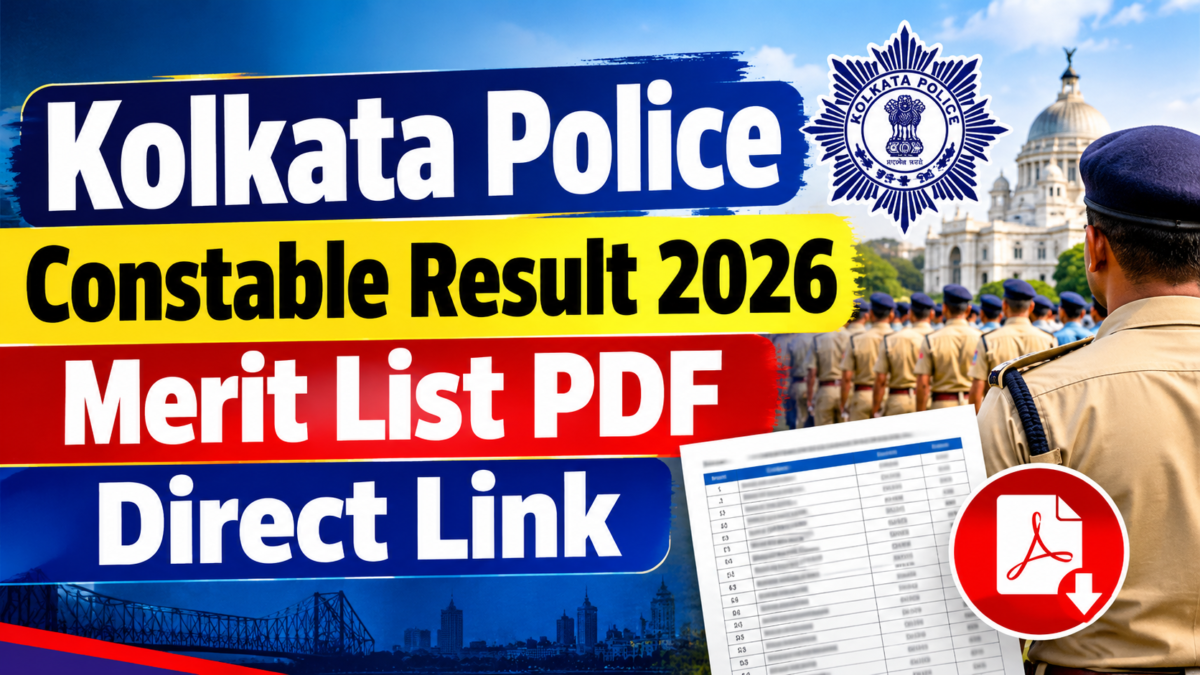 Kolkata Police Constable Result 2026 Merit List PDF Direct Link