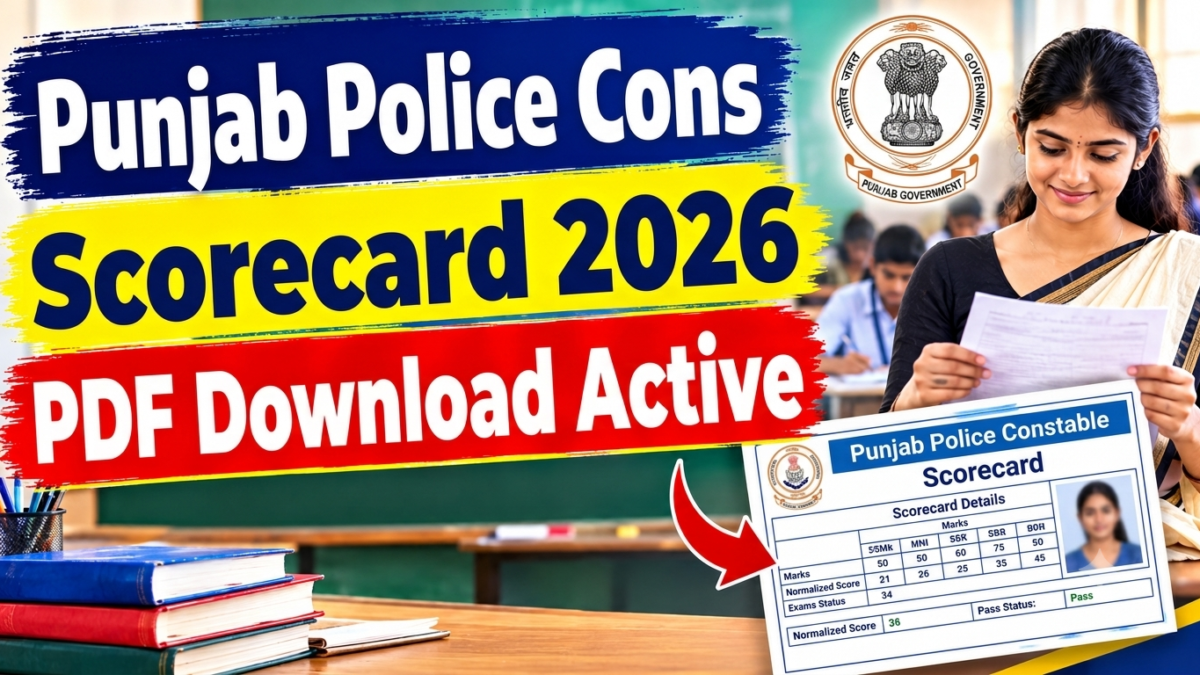 Punjab Police Constable Scorecard 2026 PDF Download Active