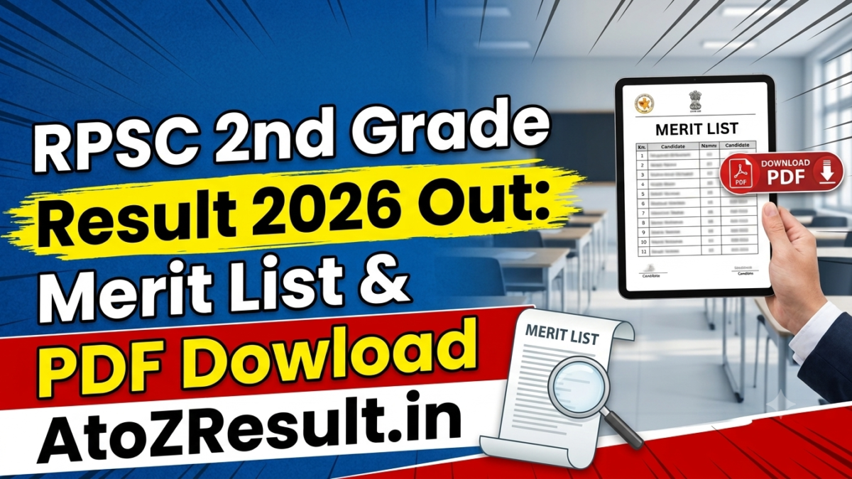 RPSC 2nd Grade Teacher Result 2026 Out: Merit List & PDF Download