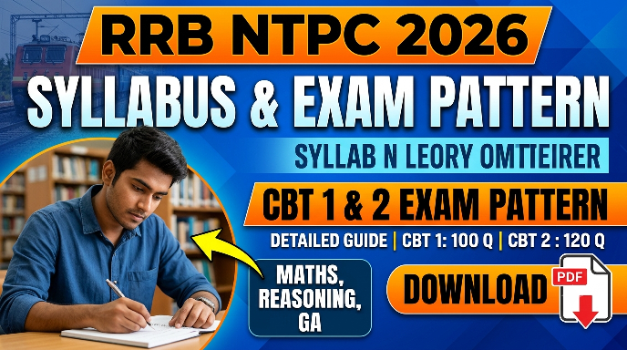 RRB NTPC Syllabus 2026 PDF Download CBT 1 & 2 Exam Pattern