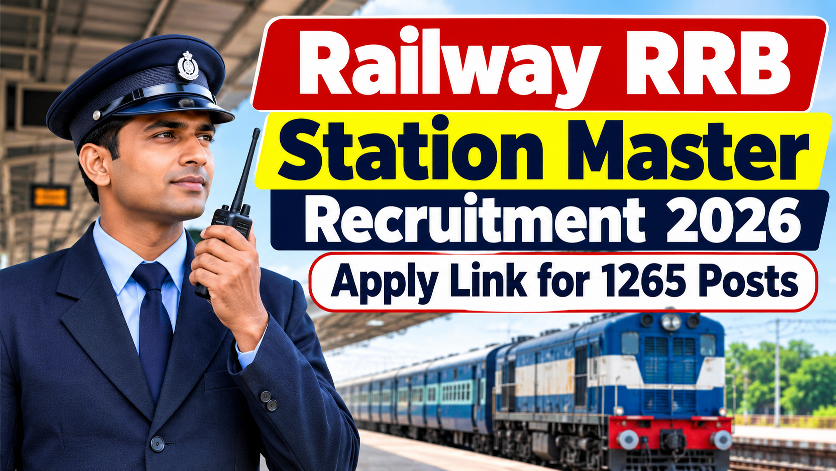 Railway RRB Station Master Recruitment 2026 Apply Link for 1265 Posts
