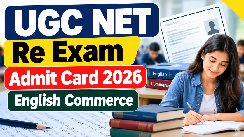UGC NET Re Exam Admit Card 2026 English Commerce Out